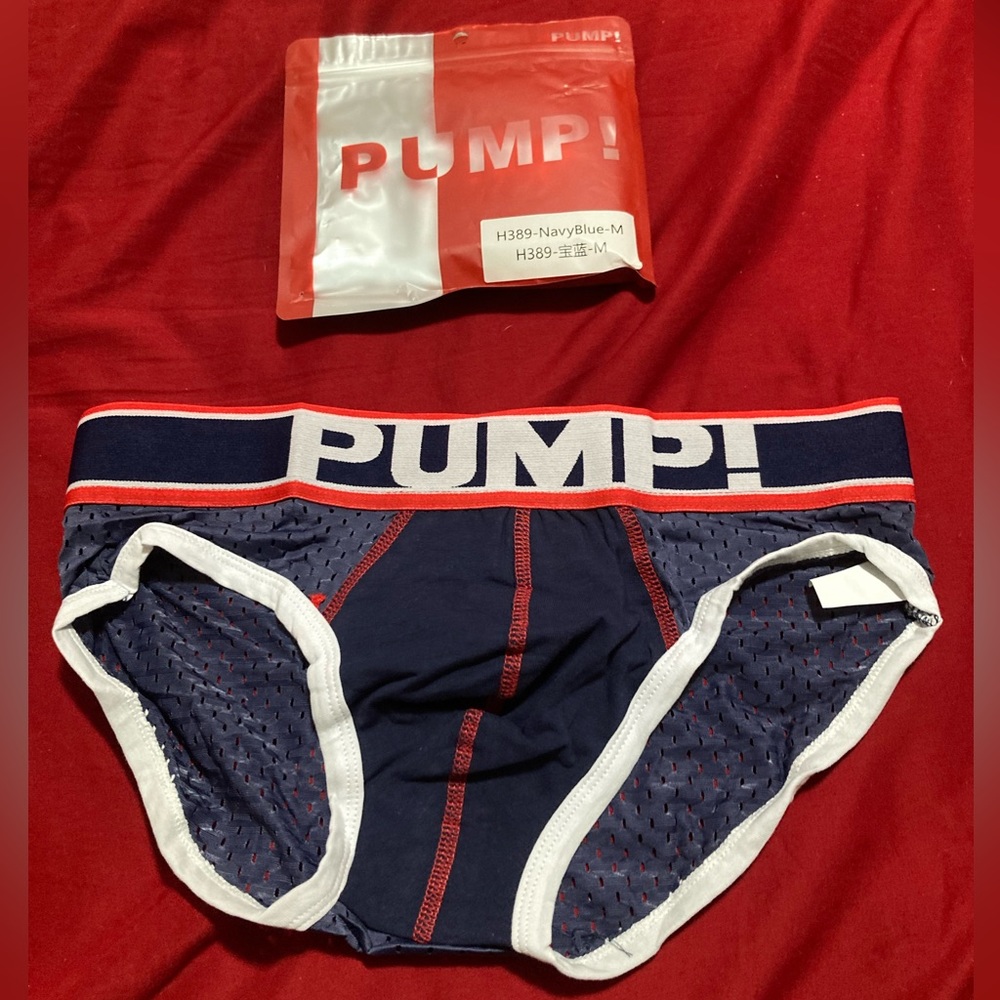 NWT PUMP! Men’s Medium Mesh Briefs Blue And Red Amazing Feel Ask About Bundle